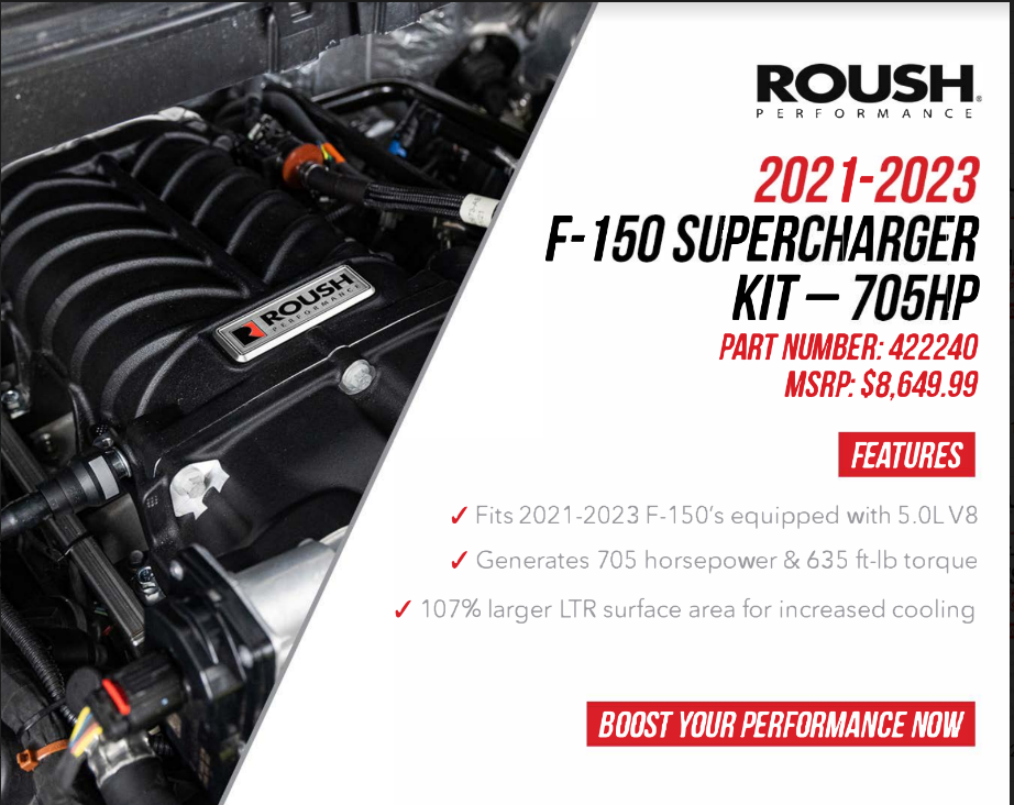 2021-2023 F-150 Supercharger Kit - 705 HP